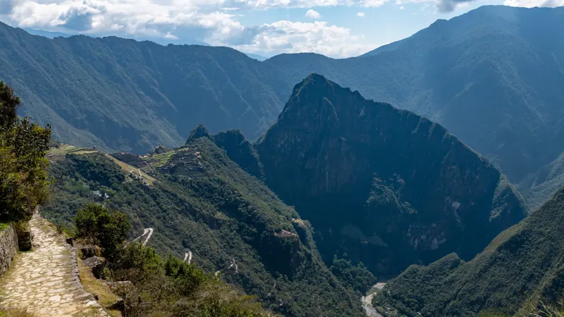 Machu Picchu seen from Intipunku, the Sun Gate, at the end of the Inca Trail